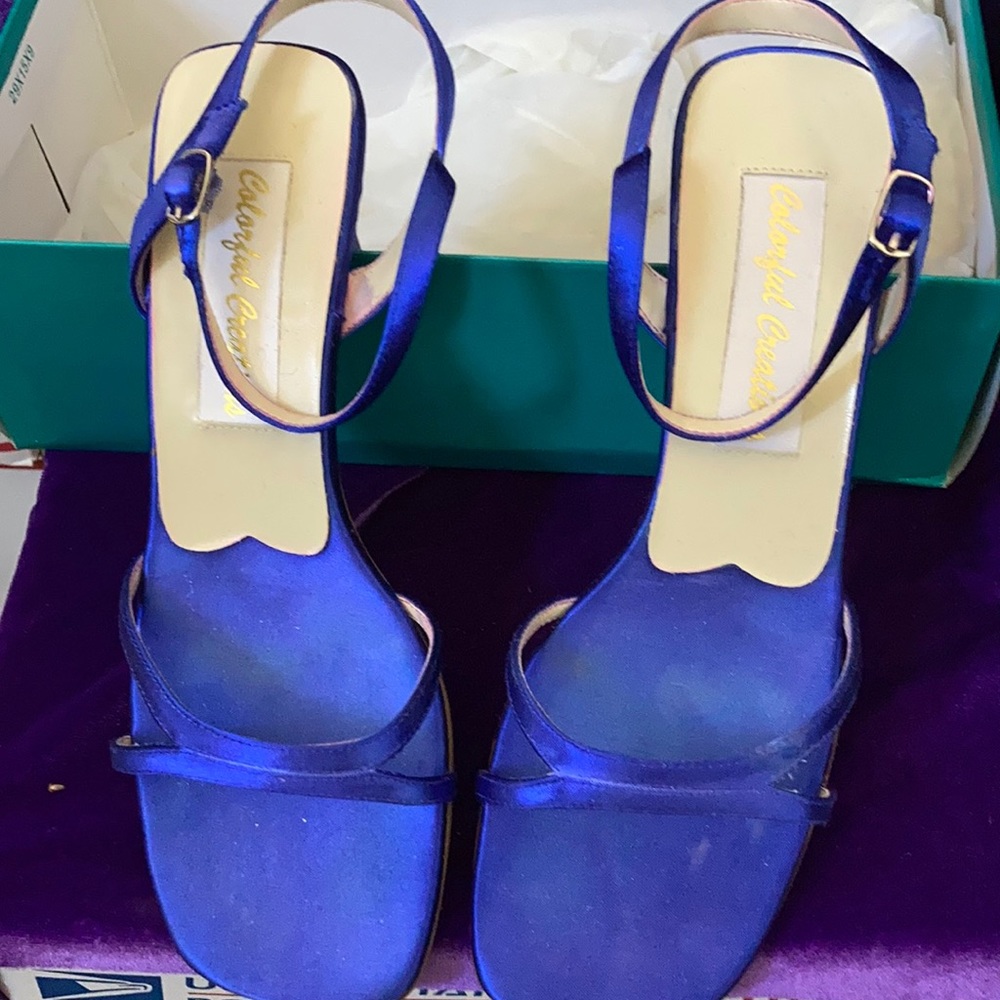 FINAL MARKDOWN Colorful creations strappy satin sandals 7